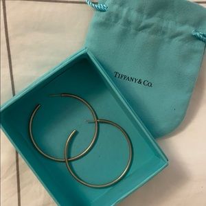 Tiffany&Co sterling silver hoop earrings